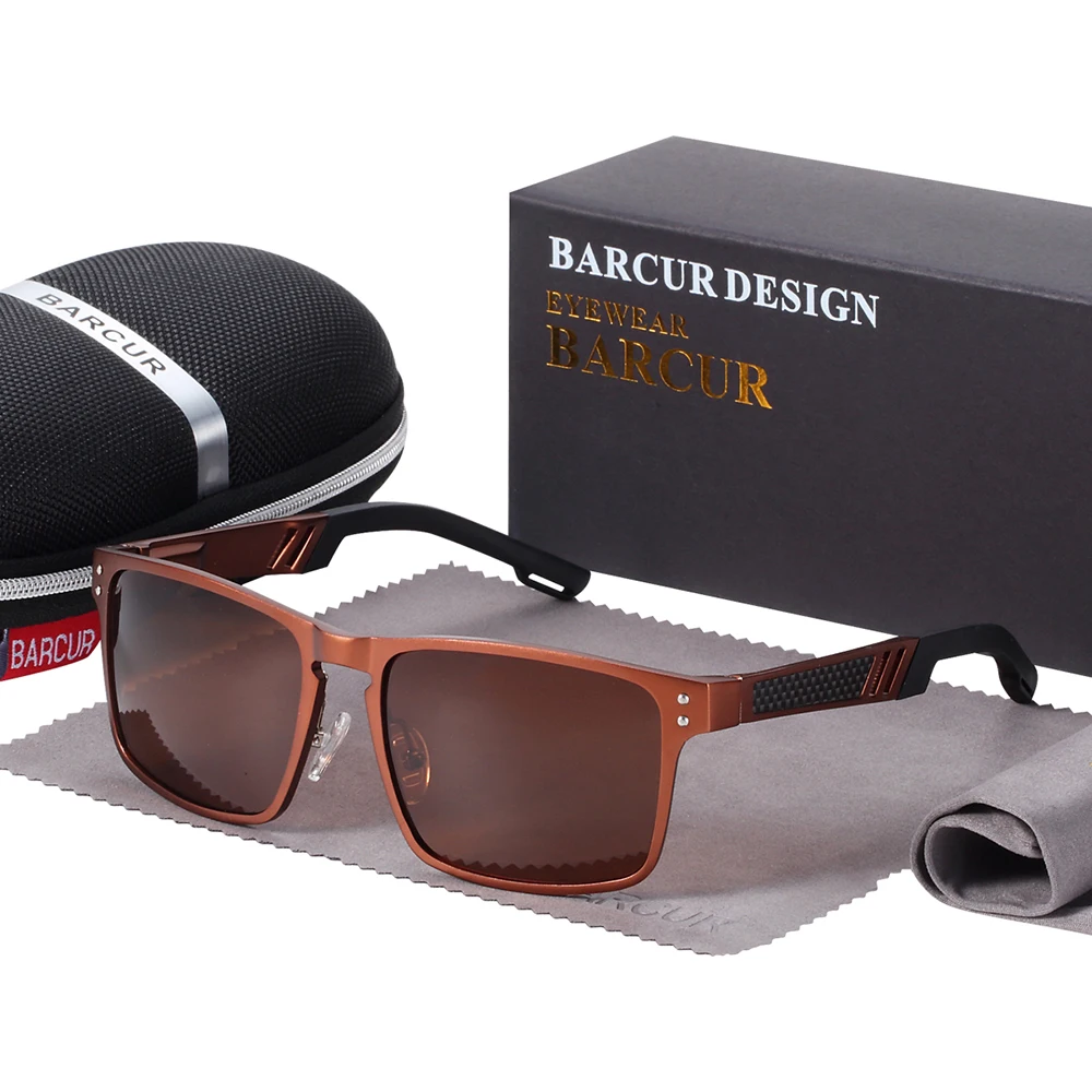BARCUR Hot Black Goggle Male Sunglasses Luxury Brand Men Glasses Women Sun glasses UV400 Retro Style