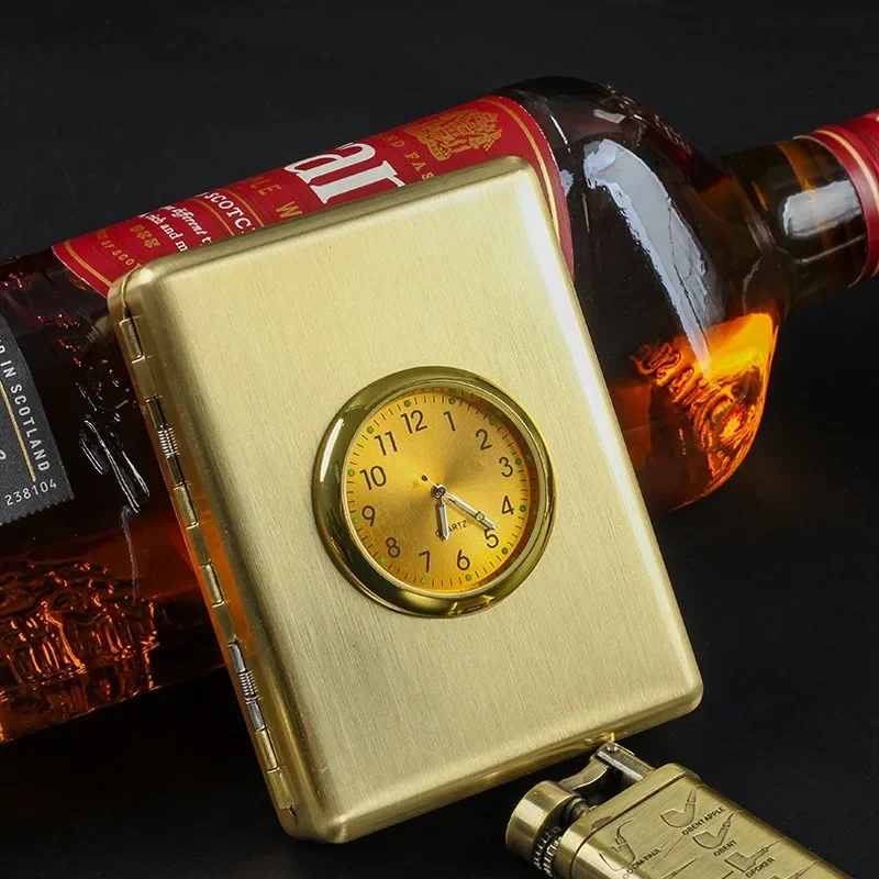 

Механические часы, металлический портсигар, зеркальный мундштук, портативный набор сигарет, 9 шт.