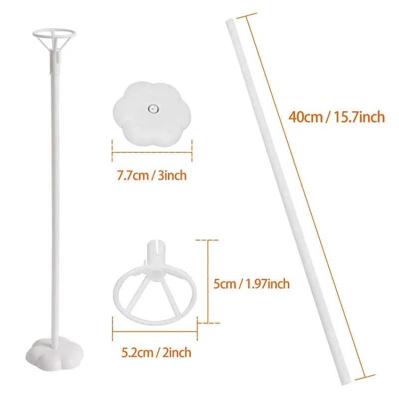 10-50Sets Balloon Stick Stand Balloon Sticks Holder with Base for Table Desktop Centerpiece Balloon Holder for Birthday Wedding