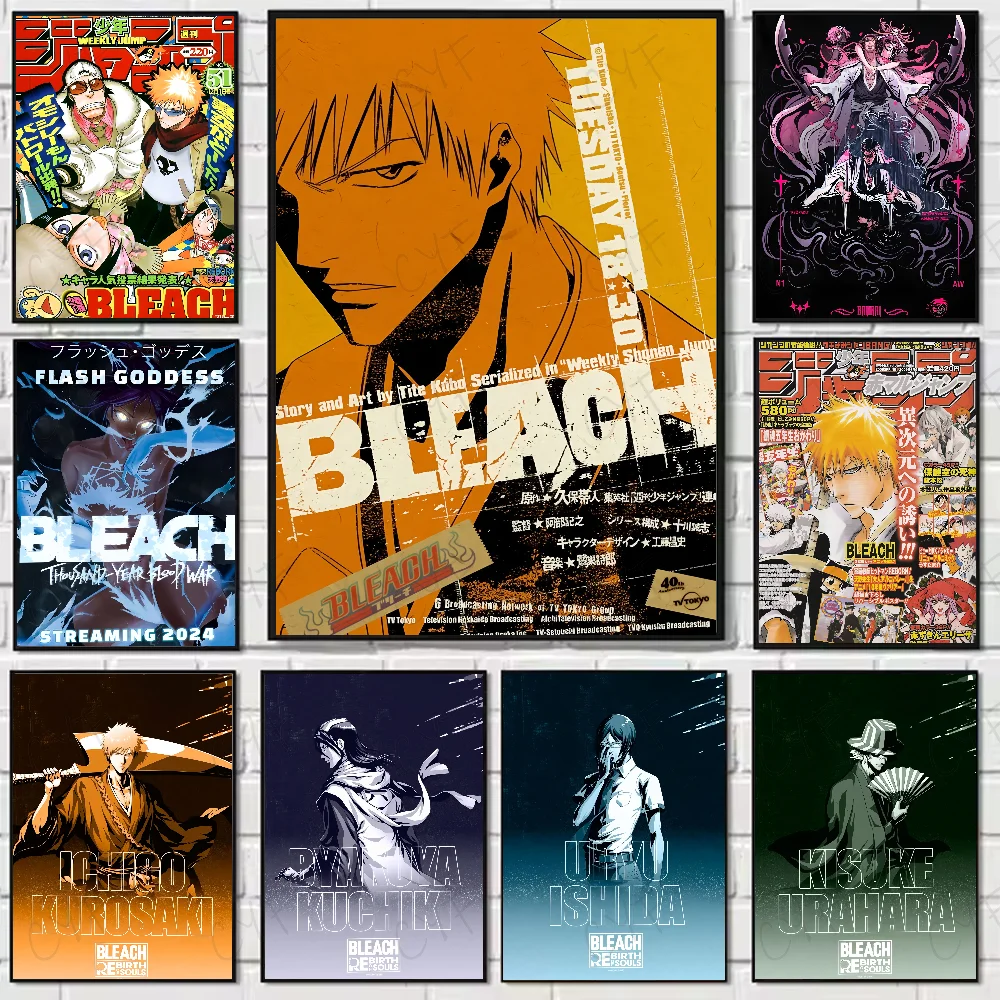 

Popular Blood Anime B-BleachS Poster High Quality Wall Art For Home Office Bedroom Living Room Hallway Bar Perfect Gift Idea