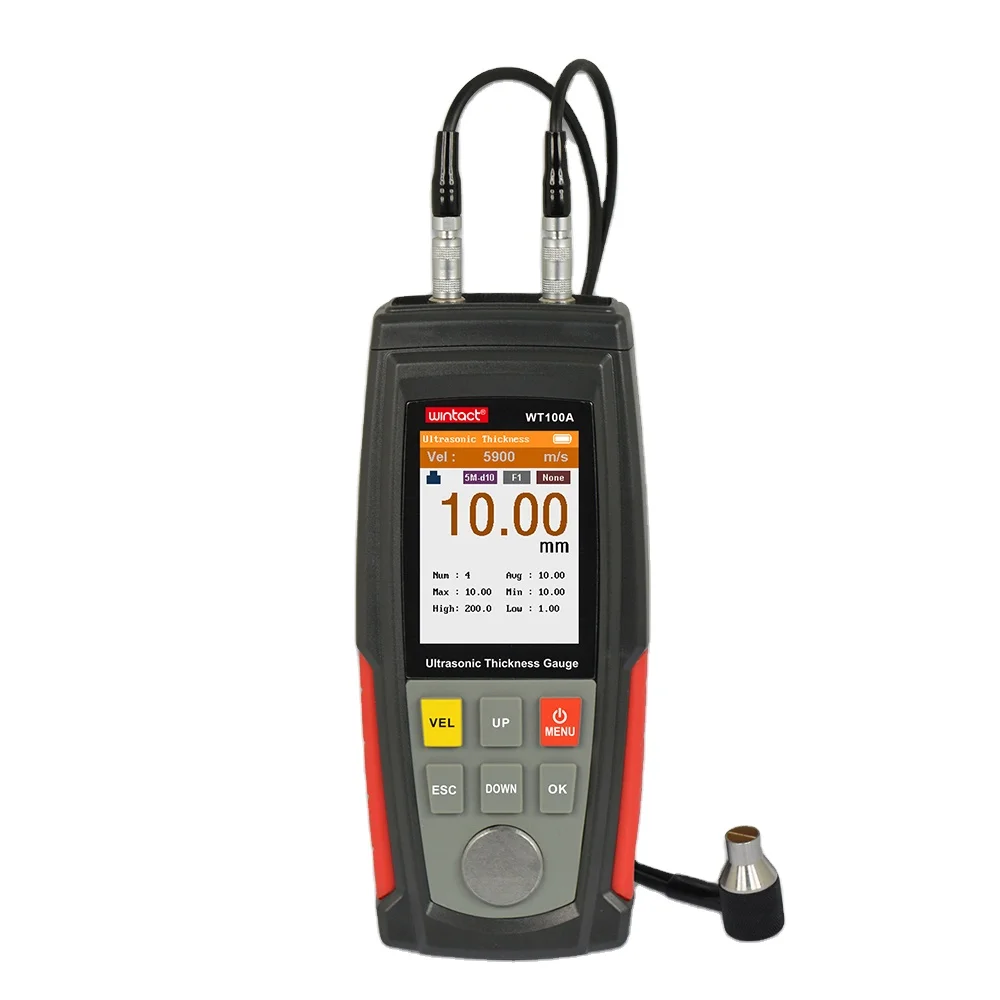 WINTACT WT100A Digital Ultrasonic Thickness Gauge Meter Tester USB Charging Digital Thickness Metal Tester High Precision