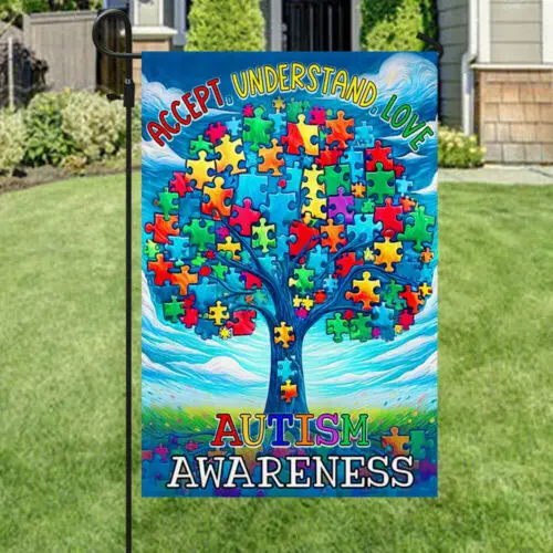 Autism Awareness Accept Understand Love Flag Garden Flag