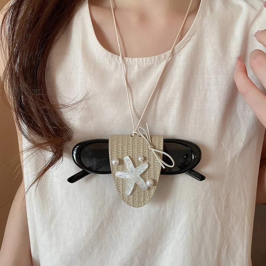 مشبك النظارات المغناطيسي نجمة البحر نجمة البحر النظارات الشمسية كليب بولي Leather الجلود النظارات كليب المغناطيسي المغناطيسي النظارات قلادة للهدايا