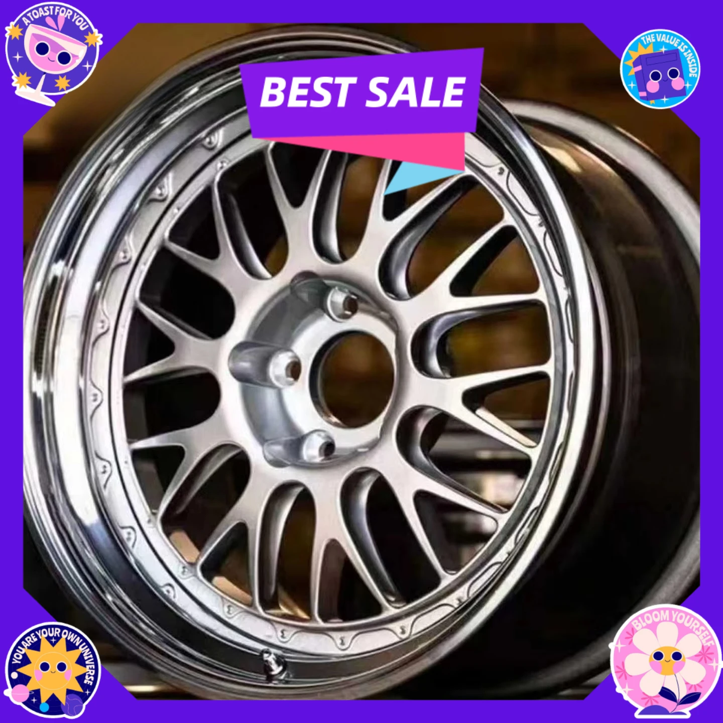 

Hot-selling Custom Brushed Finish Passenger Car Wheels 17 18 19 20 21 22 24 26 Inch 5x114.3 Rims Forged Wheel for E88 bmw E38