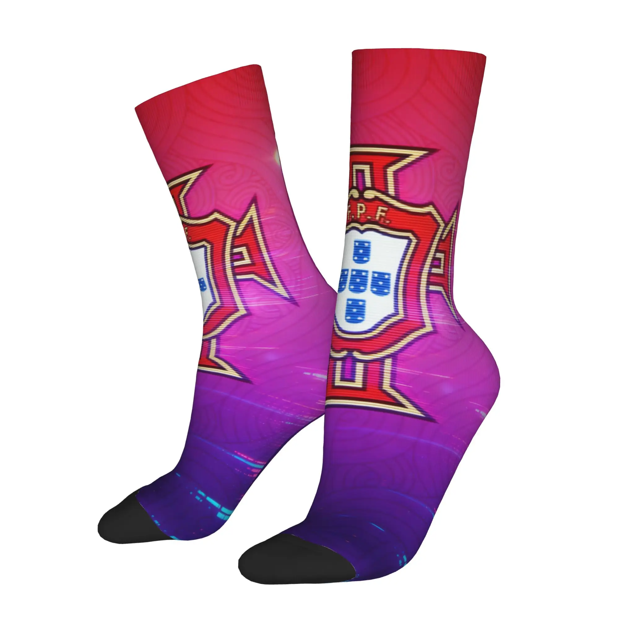 Hip Hop Retro Portugal Crazy Men's compression Socks Unisex  Harajuku Pattern Printed Funny Sock Match Day Essentials