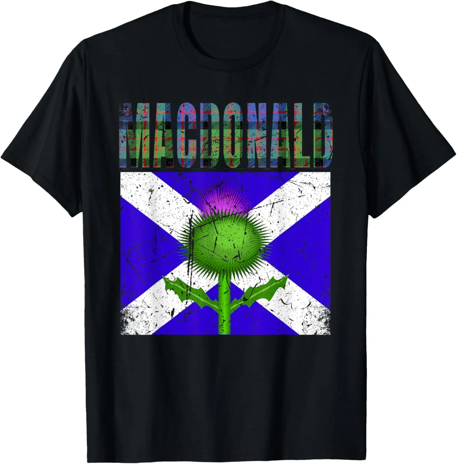 Clan McDonald Tartan Scottish Family Name Scotland Pride T-Shirt