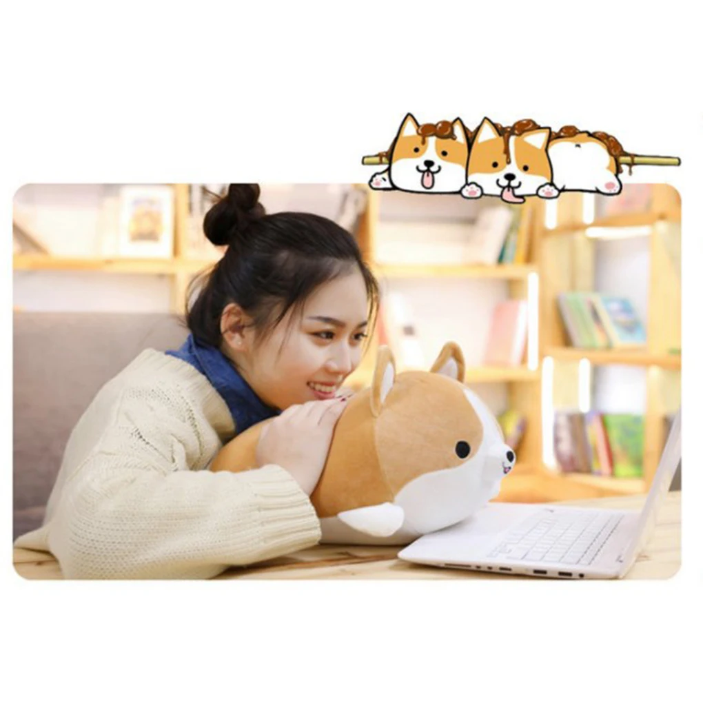 Simpatico peluche Corgi bambola di pezza morbido animale cartone animato cuscino da letto per bambini bel regalo di Natale