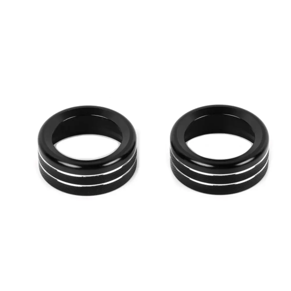 Transform Your For Bronco Sport 2021+ Driving Experience with Black Center Console Audio Switch Knob Trim Rings (2PCS)