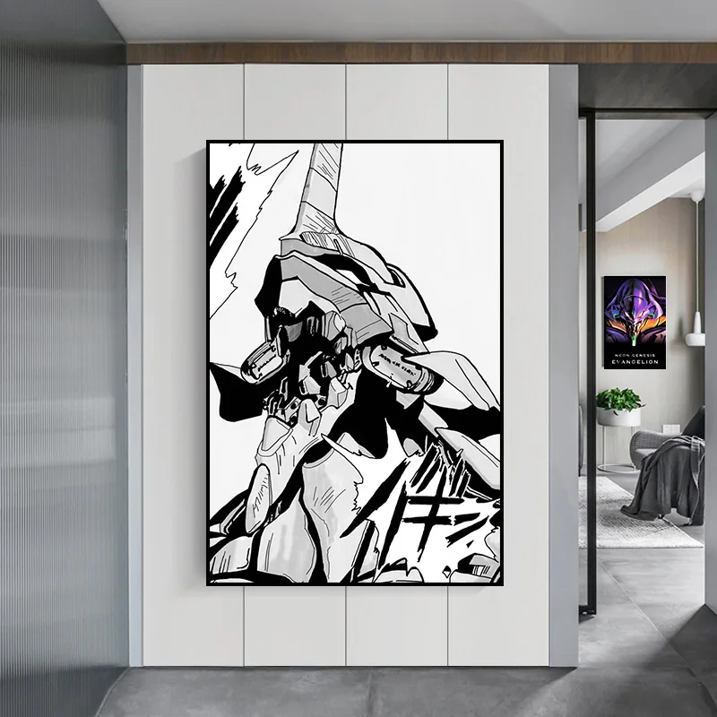 Neon Century Evangelion Final Animation Poster EVA Asuka Ayari 2D Rahmenlose Leinwand Malerei Schlafzimmer Dekoration Peripherie