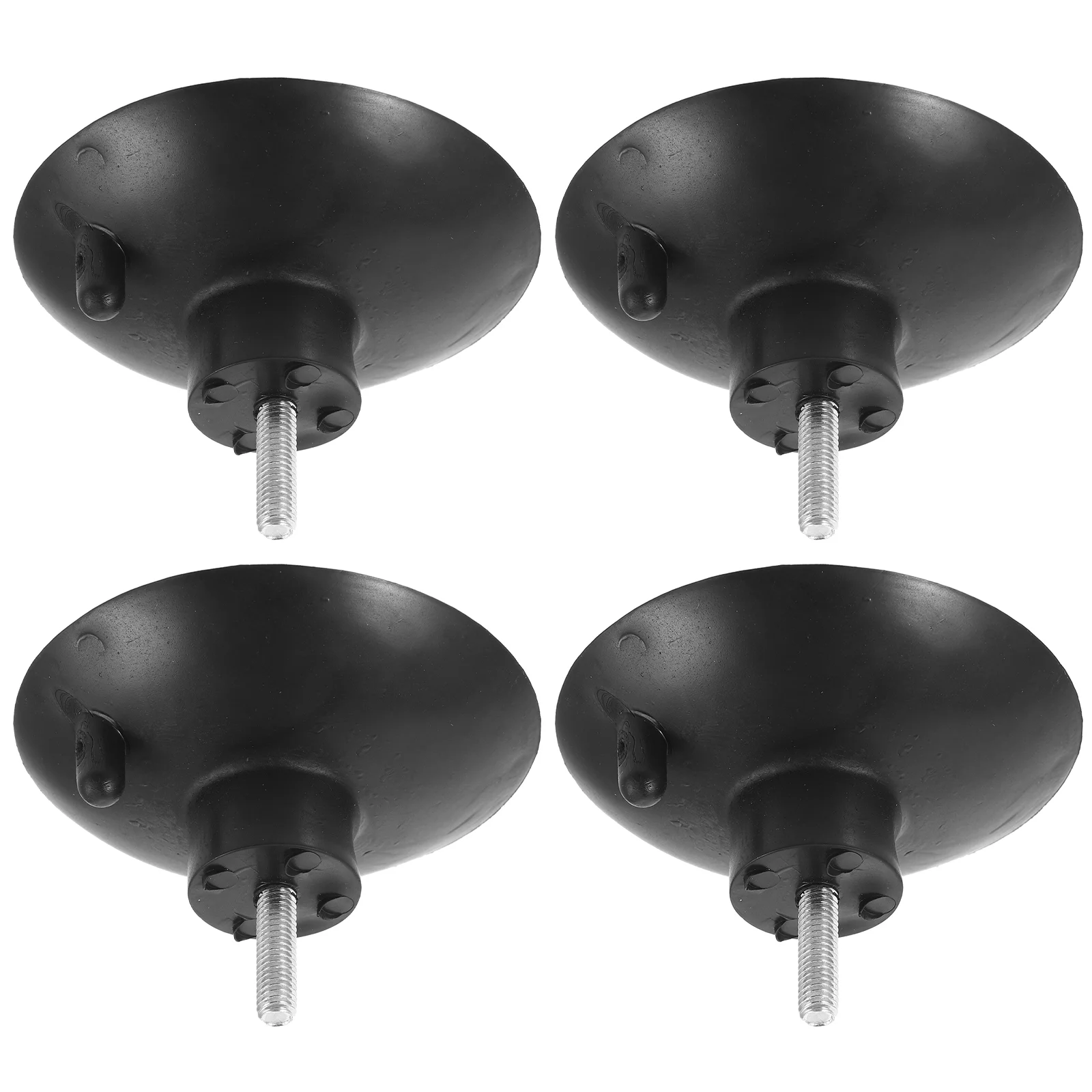 4 Pcs Safety Chair Replacement Parts Toilet Seats Anti-skid Feet Cap Black Furniture Leveling Potty for