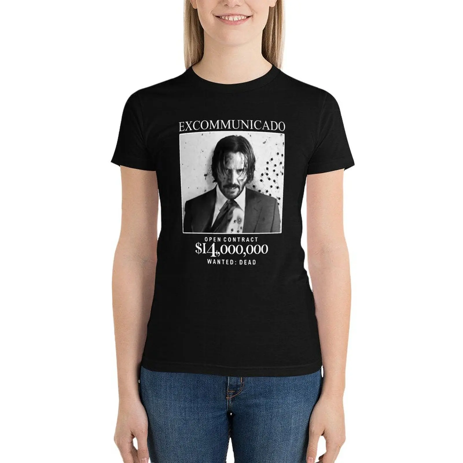 

John Wick Baba Yaga Excommunicado Open Contract 14 T-Shirt aesthetic clothes shirts graphic tees t shirts for Women loose fit