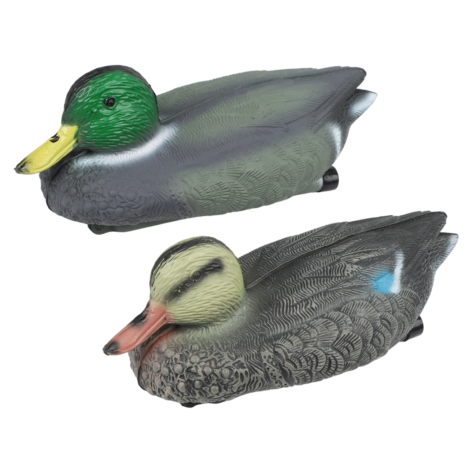 Mallard Decoy Greyish Green, Brown-black Floating Duck Decoy Realistic Design Lifelike Colors Garden Decoration