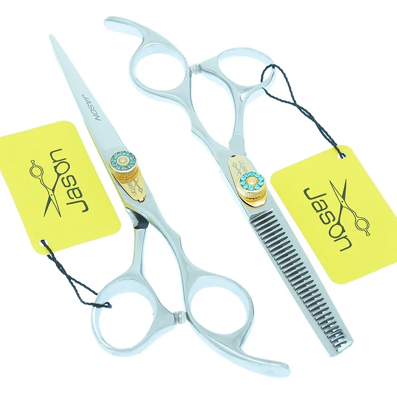 Jason 6 inch Salon Hair Shears Professional Barber Hair Beauty Tools Cutting Thinning Styling  Scissors Haircut Supplies A0087D