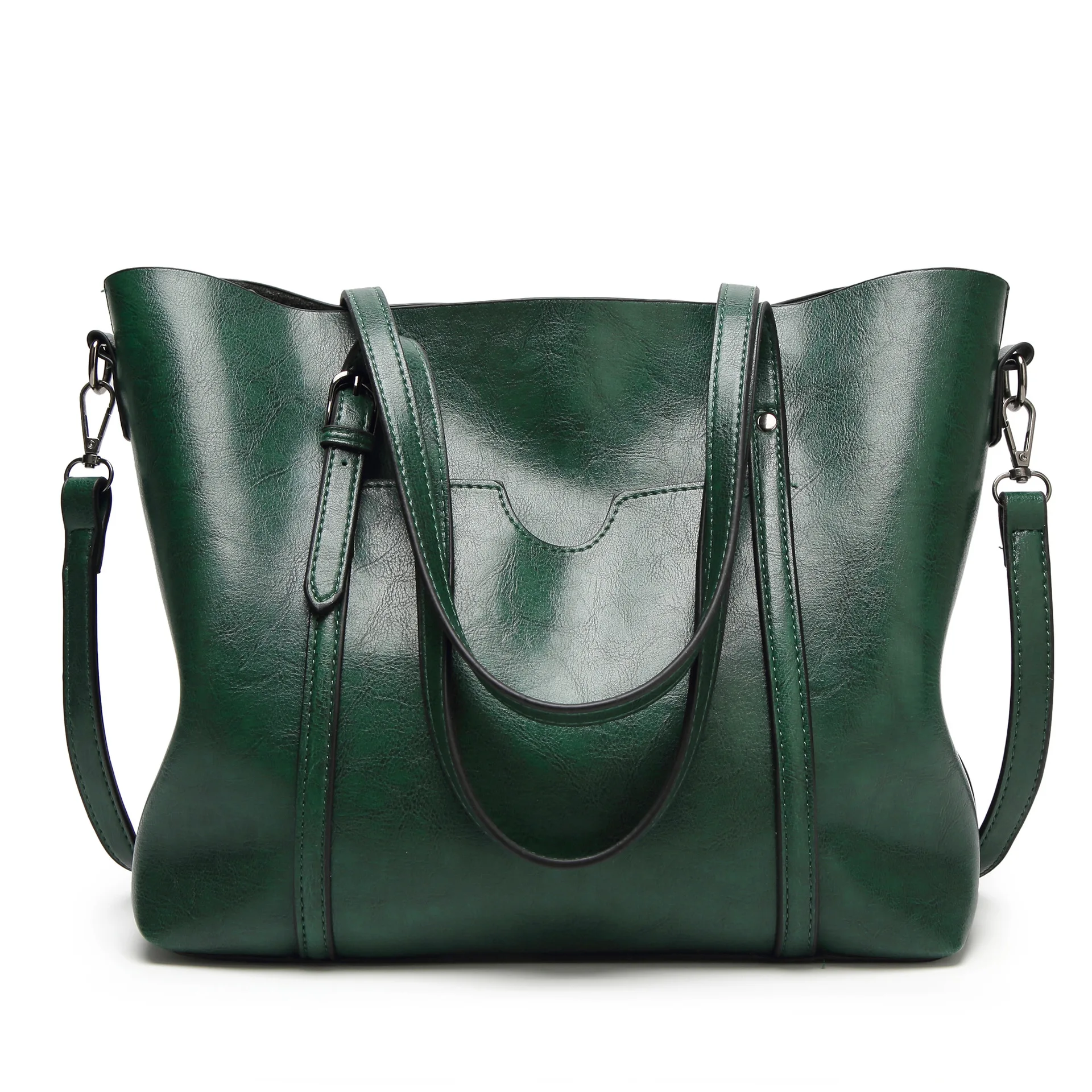 Damen-Einkaufstasche aus echtem Leder, wasserdicht, vielseitig einsetzbar, für lässige Einkaufsausflüge, Arbeitshandtasche, Damen-Schulter-Crossbody-Taschen – Detail 14