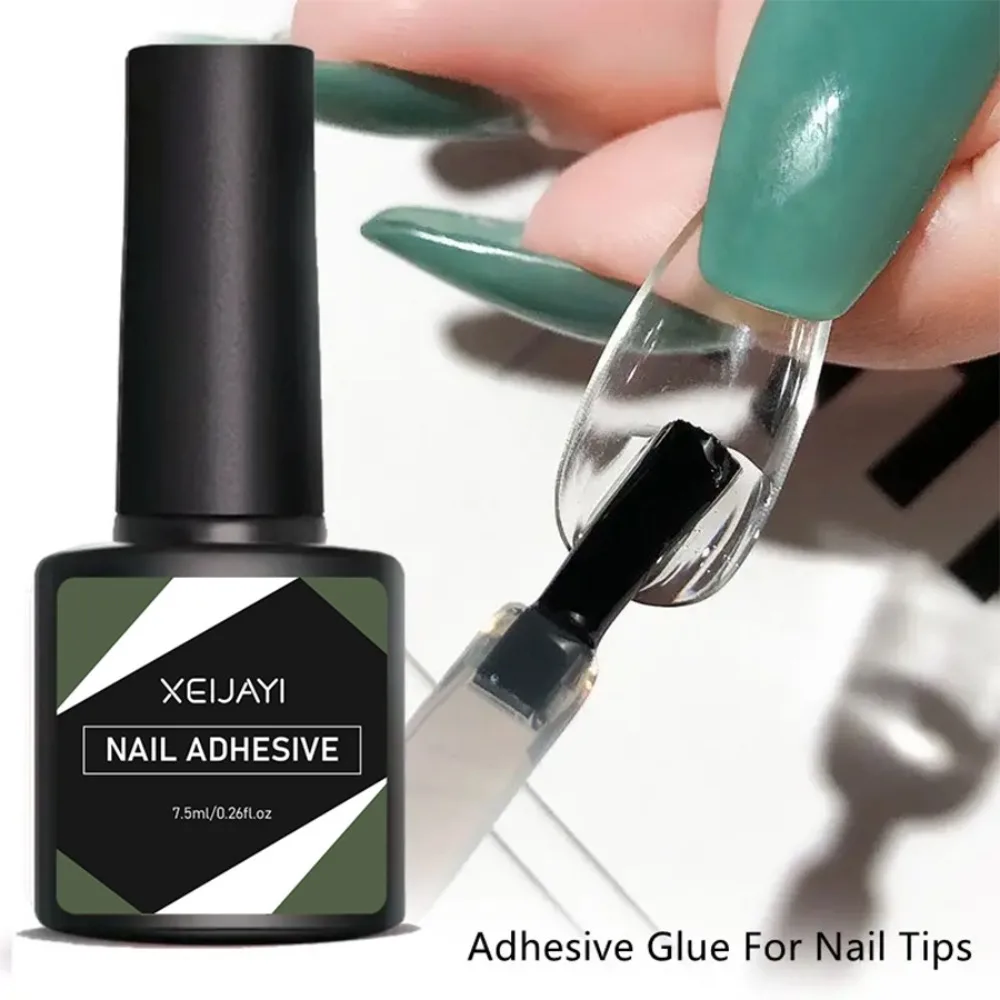 XEIJAYI7ML Soft Gel Tip Adhesive Glue for False Tips Extend Press on Nail Long Lasting 3D Decorations DIY Crystal Gems Nail Art