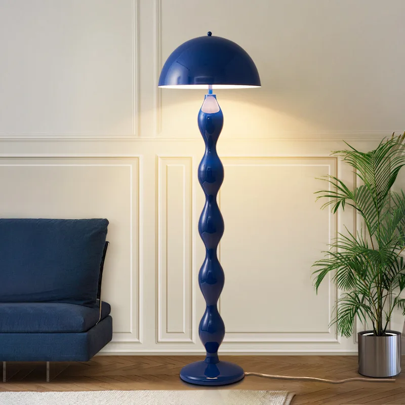 Grzyb Macaron E27 Led lampy podłogowe do Sofa do salonu bocznego pilota przyciemnionego lampa stojąca lampka nocna do sypialni wystroju domu