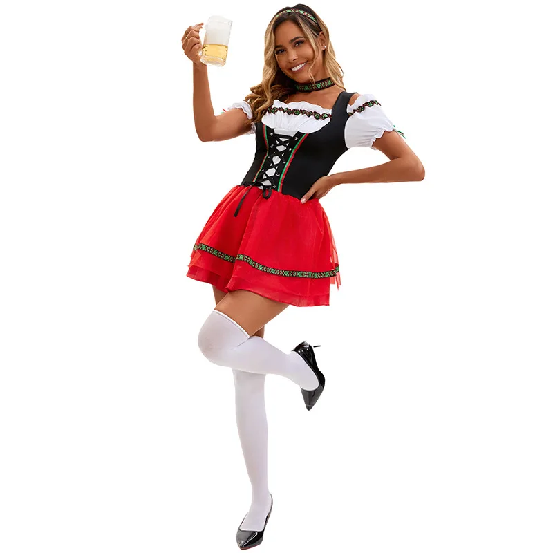 

Halloween German Oktoberfest Cosplay Costumes Women Maid Dress Munich Beer Festival Party Outfit Carnival Stage Performance