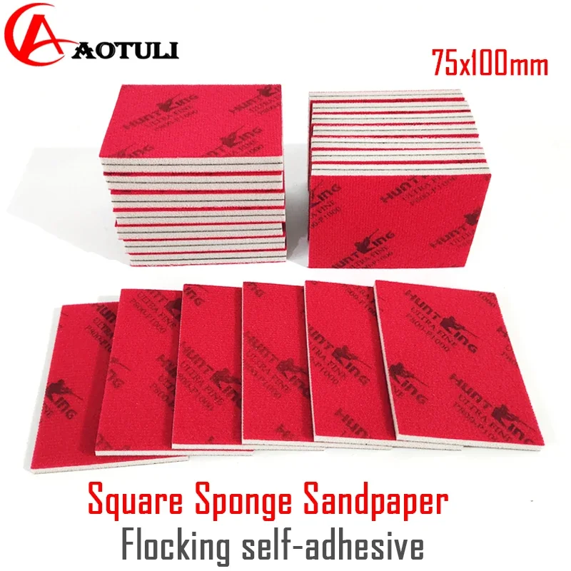 

Square Sponge Sandpaper 75x100mm Dry Automotive Hardware Furniture Surface Polishing Abrasive 400/600/800/1500/2000Grit