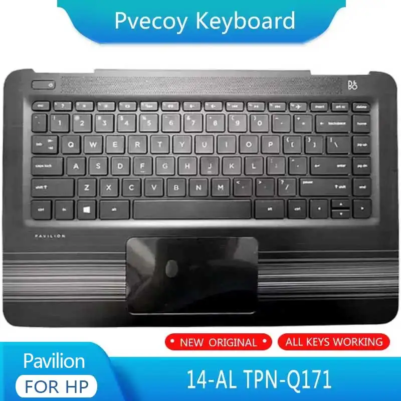 New For HP Pavilion 14-AL TPN-Q171 Laptop Palmrest Case Keyboard US English Version Upper Cover