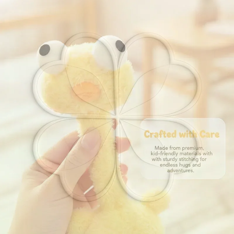 Plush Pendant Car Key Ornament Ultra-Soft Long Neck Stuffed Doll Flexible Structure Cute Hanging Decor for Auto Key