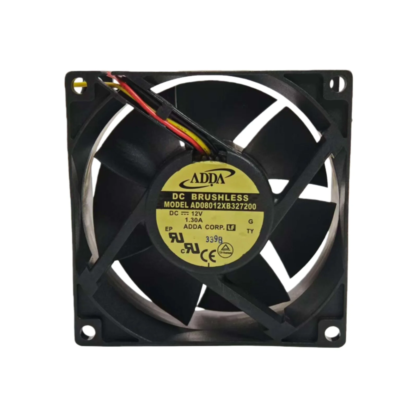New for ADDA AD08012XB327200 80x80x32mm DC12V 0.72A Cooling Fan 7000RPM 97CFM with Alarm Signal for Elevator Control Cabinet
