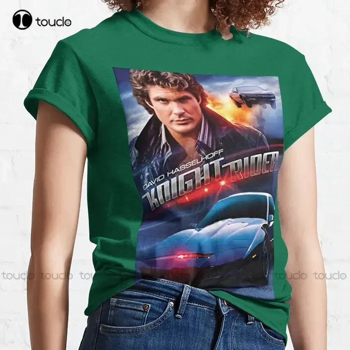 The Rider Car Poster Kitt, Vintage, Hasselhoff, 80S, Classic, Knight Movie Classic T-Shirt White Shirts For Girls Custom Gift