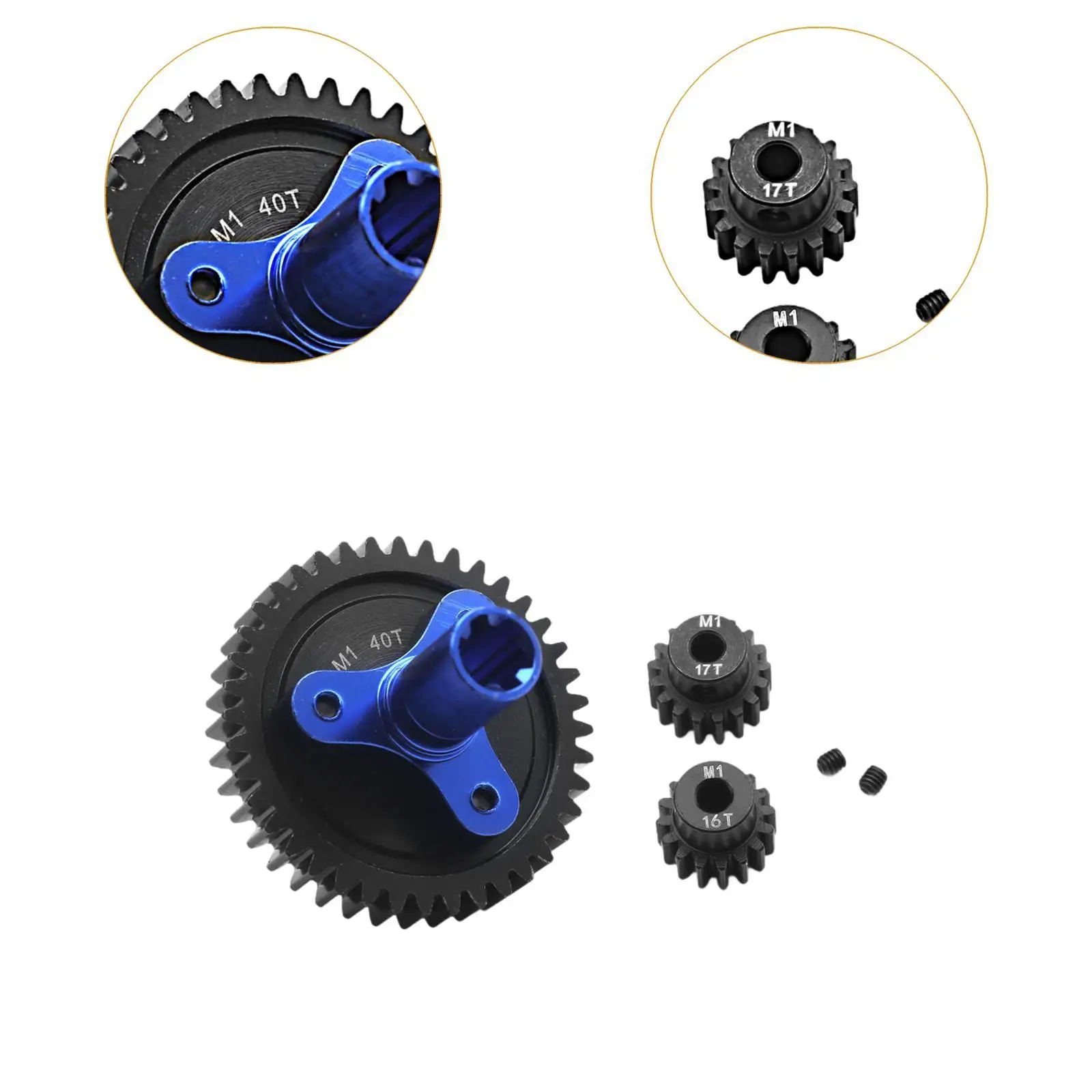 3 Pieces 1:10 Metal Spur Gear Slipper Clutch RC Model Vehicle Parts Replace Parts M1 Gear for 4S 1/8 Typhon DIY Modified Trucks