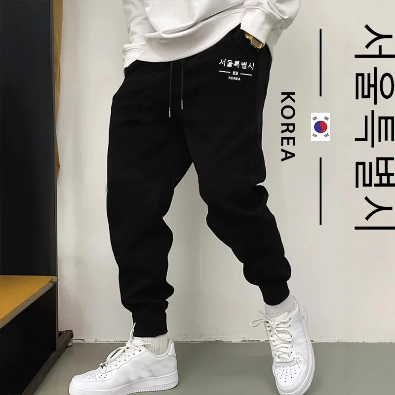 2025 Autunno Inverno Pantaloni nuovo stile Uomo Streetwear Pantaloni sportivi comfort casual Pantaloni jogger da uomo con stampa coreana di moda