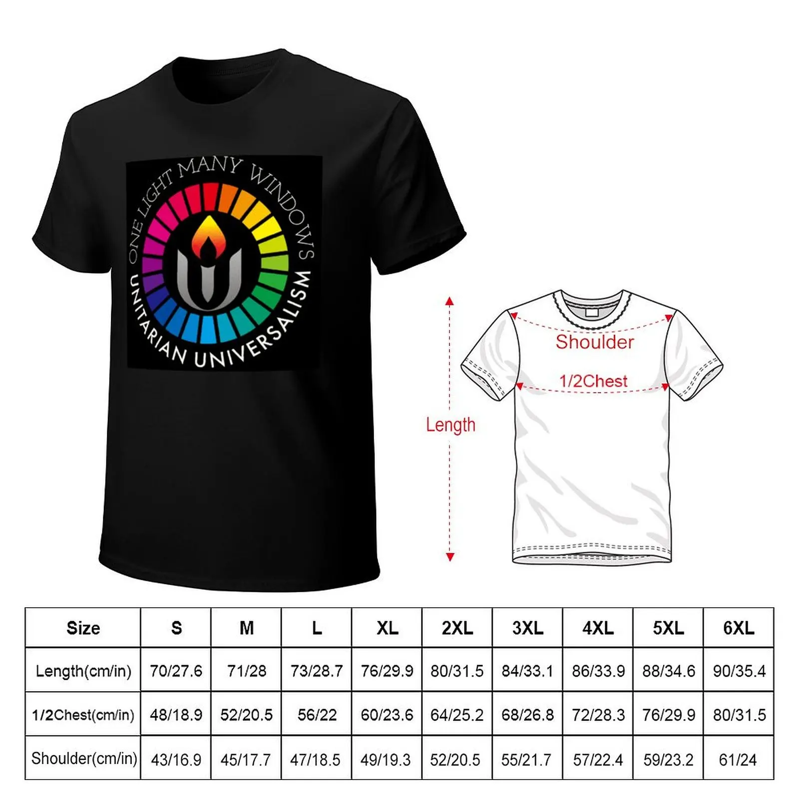 One Light Many Windows Unitarian Universalism T-Shirt anime t shirts for man T-Shirt