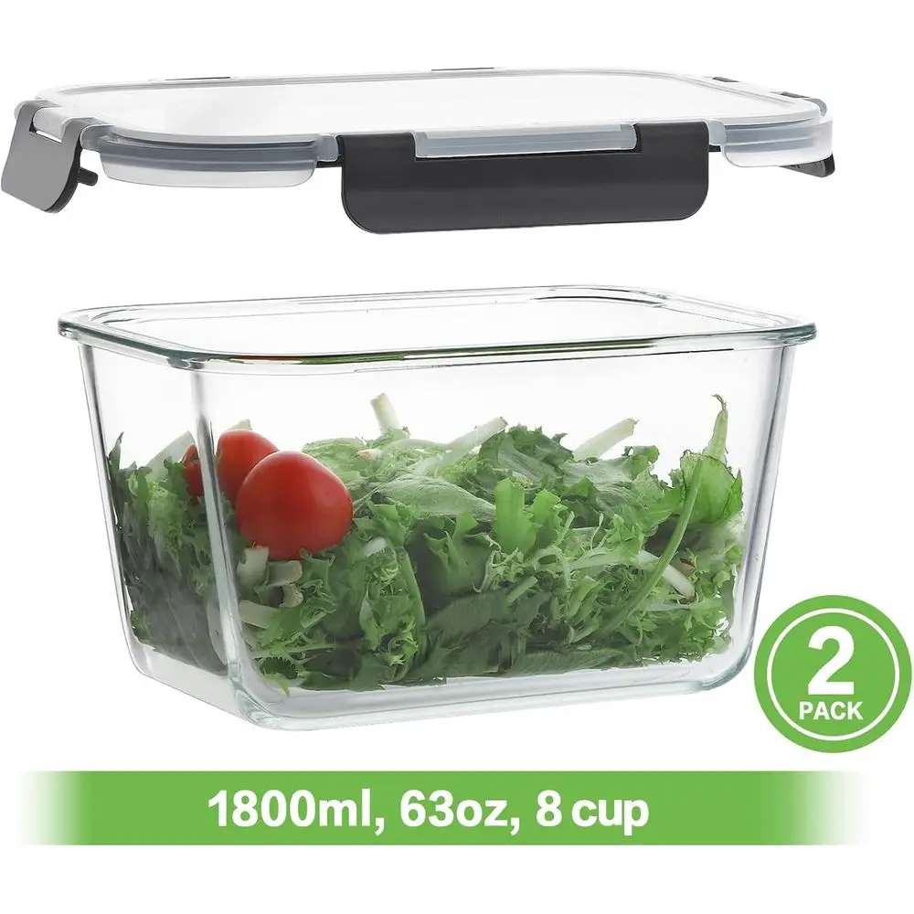 4-Piece 63oz Glass Food Storag – обзор и цена Food Storage Oven Safe