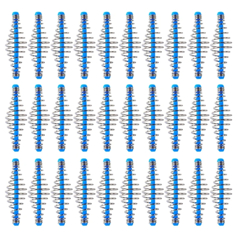BRAVMACK 10/30pcs Fishing Feeder Catfishes BaitsThrower Cage Spring Coils Inline Methods Feeder Fishing Tool
