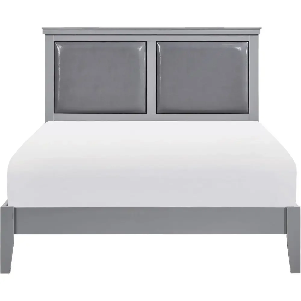 

Special OfferClassic Gray Inish Queen Size Panel Bed Upholstered Board Wooden Bedroom Urniture 1pc