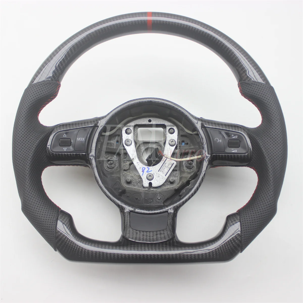 Replacement Real Carbon Fiber Steering Wheel with Leather for AUDI TT MK2 2006–2014 TTS R8