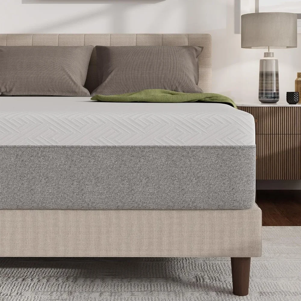 

12 Inch Twin Size Mattress, Gel Twin Memory Foam Mattress with Comfort Foam for Pressure Relief, Body Support Cool Night Sleep