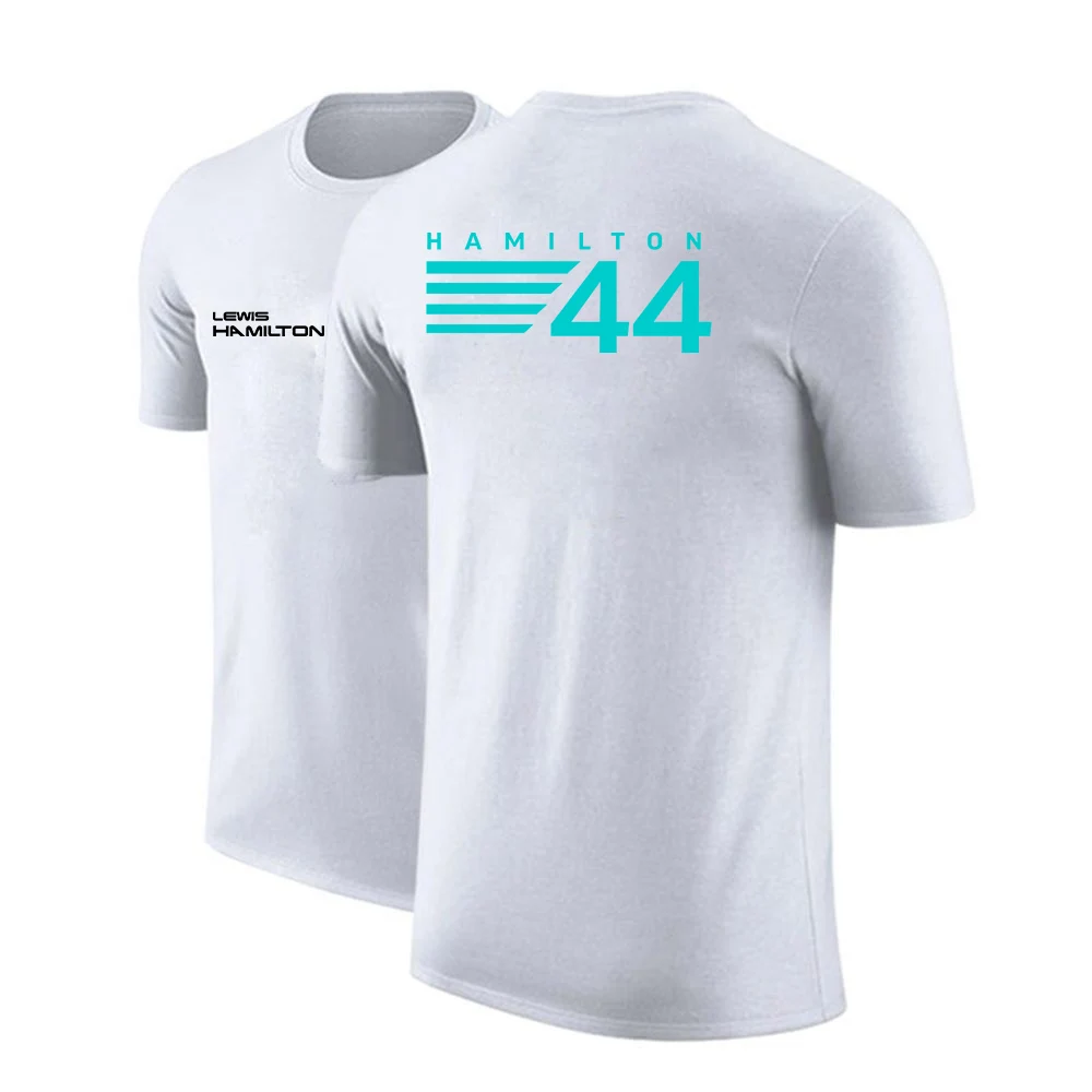 F1 Driver Lewis Hamilton Digital 44 Men's Brand Solid Color Round Neck  Casual Short Sleeve T-Shirt  Clothing New Summer Tops