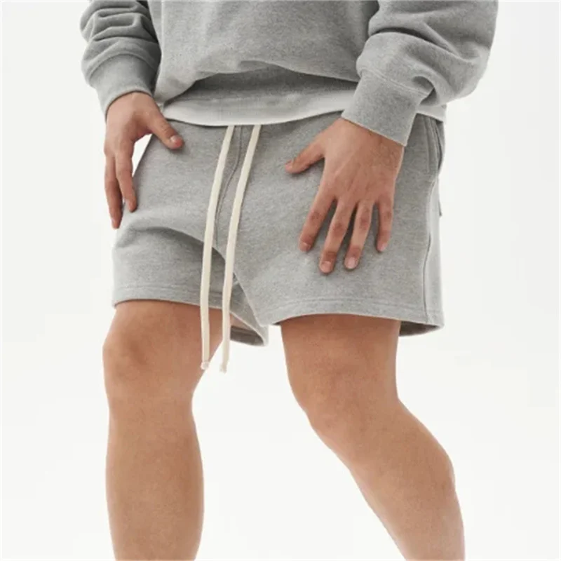 Summer Trendy Solid Color Men Shorts GYM Cotton Jogging Sport Men Fitness Shorts Male Fashion Loose Running Shorts Man Clothing