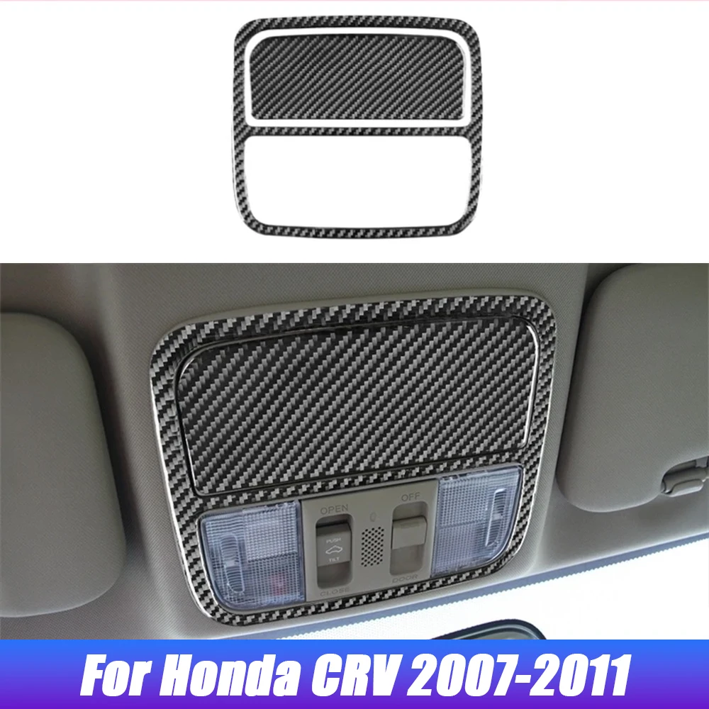 

Углеродное волокно, автомобильный светильник для чтения на крыше автомобиля, декоративная рамка, накладка для Honda CRV 2007 2008 2009 2010 2011, аксессуары для интерьера