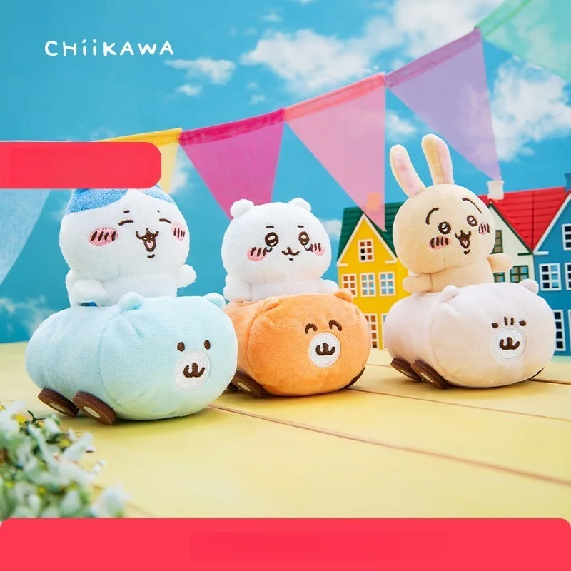 Chiikawa Usagi Kawaii Anime Cartoon Go for A Drive Plush Doll Official Genuine Surrounding Cute Exquisite Soft Childlike Gift