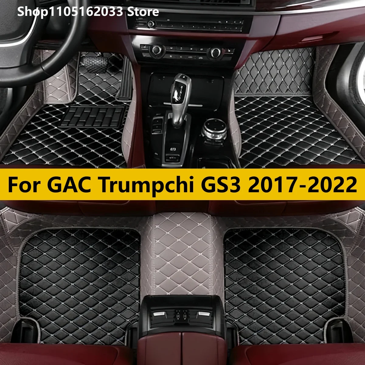 

Автомобильные напольные кожаные коврики для GAC Trumpchi GS3 2017 2018 2019 2020 2021 2022, аксессуары для деталей интерьера, искусственная кожа