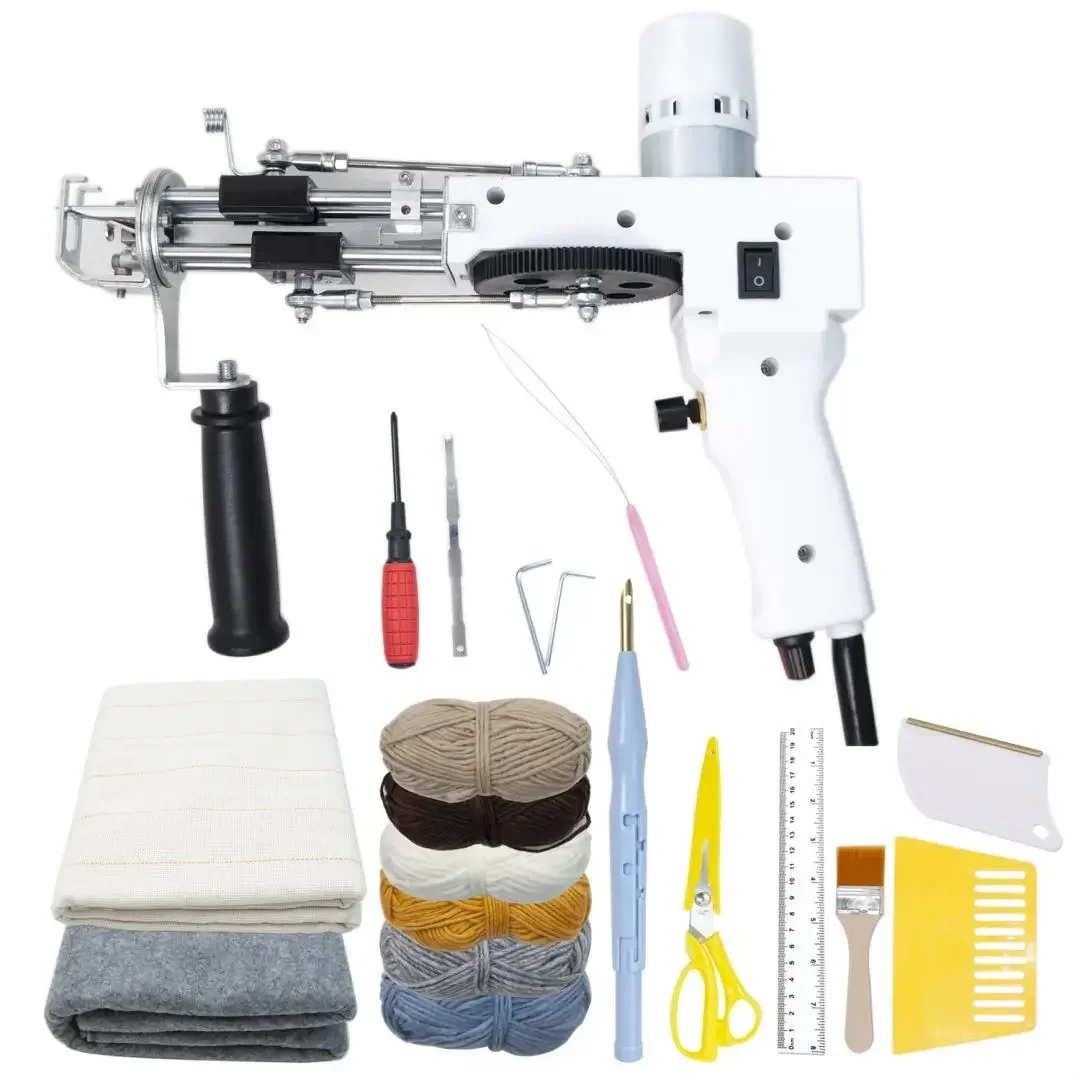 New Combination Set Handmade Carpet Tufting Machine Poke Embroidery Base Cloth Yarn Manual Electric Trimming Machine