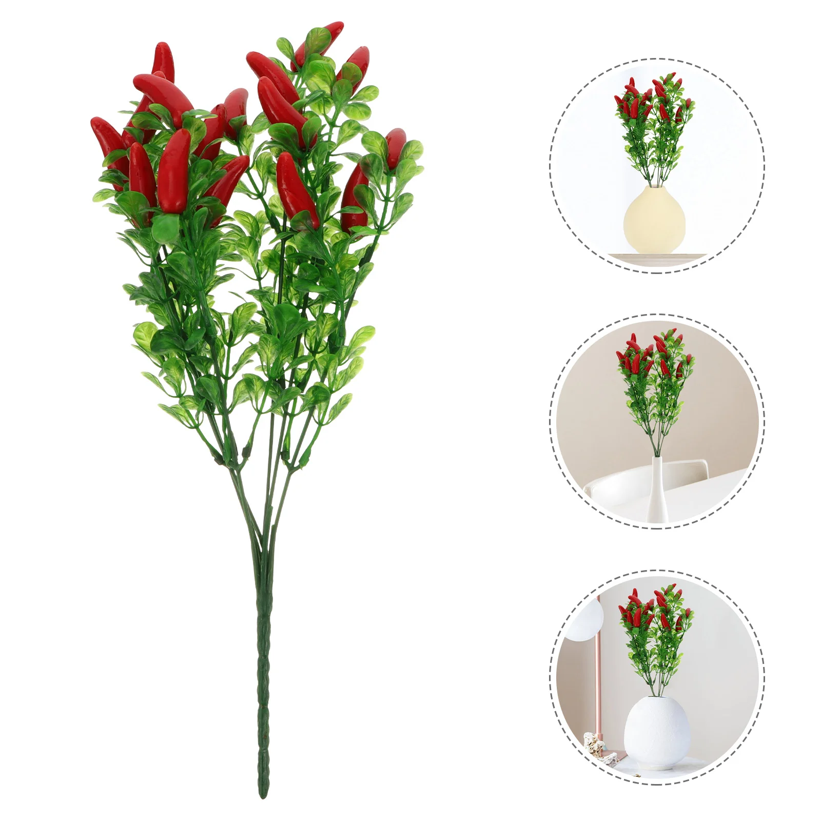 4 Pcs Toy Set Artificial Pepper Plants Outdoor Peppers Plastic Fake Chili Bouquet