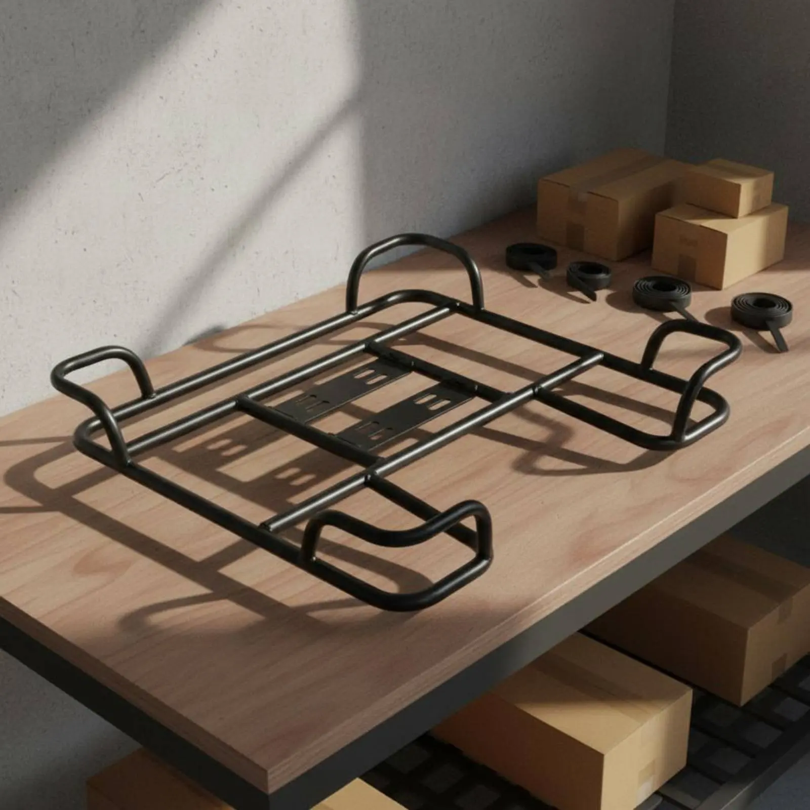 Electric Moped Cargo Rack Sturdy Iron Construction Motorcycle Rear Luggage Rack Motorbike Luggage Carrier Thickened Steel