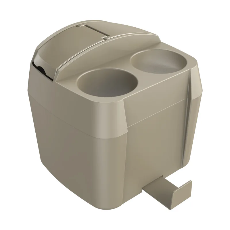 Interior Storage Box with Cup Holder Litter Car Trash Can Large Capacity Car Multi-Function Trash Can Compartment - view 6