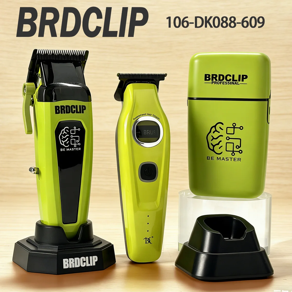 

BRDCLIP Professional Hair Clipper 106 7500RPM DK088 Trimmer Brushless Motor 7500RPM With Charging Base New Shaver 10000RPM 609