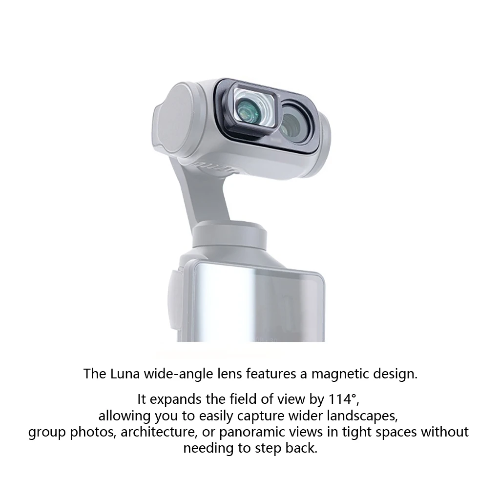 0,75-fach-Weitwinkelobjektiv für Insta360 Luna PRO Ultra, 108 Grad, HD, optisches Glas, magnetische Halterung, ölbeständig, für Luna Ultra-Kamera. – Detail 10