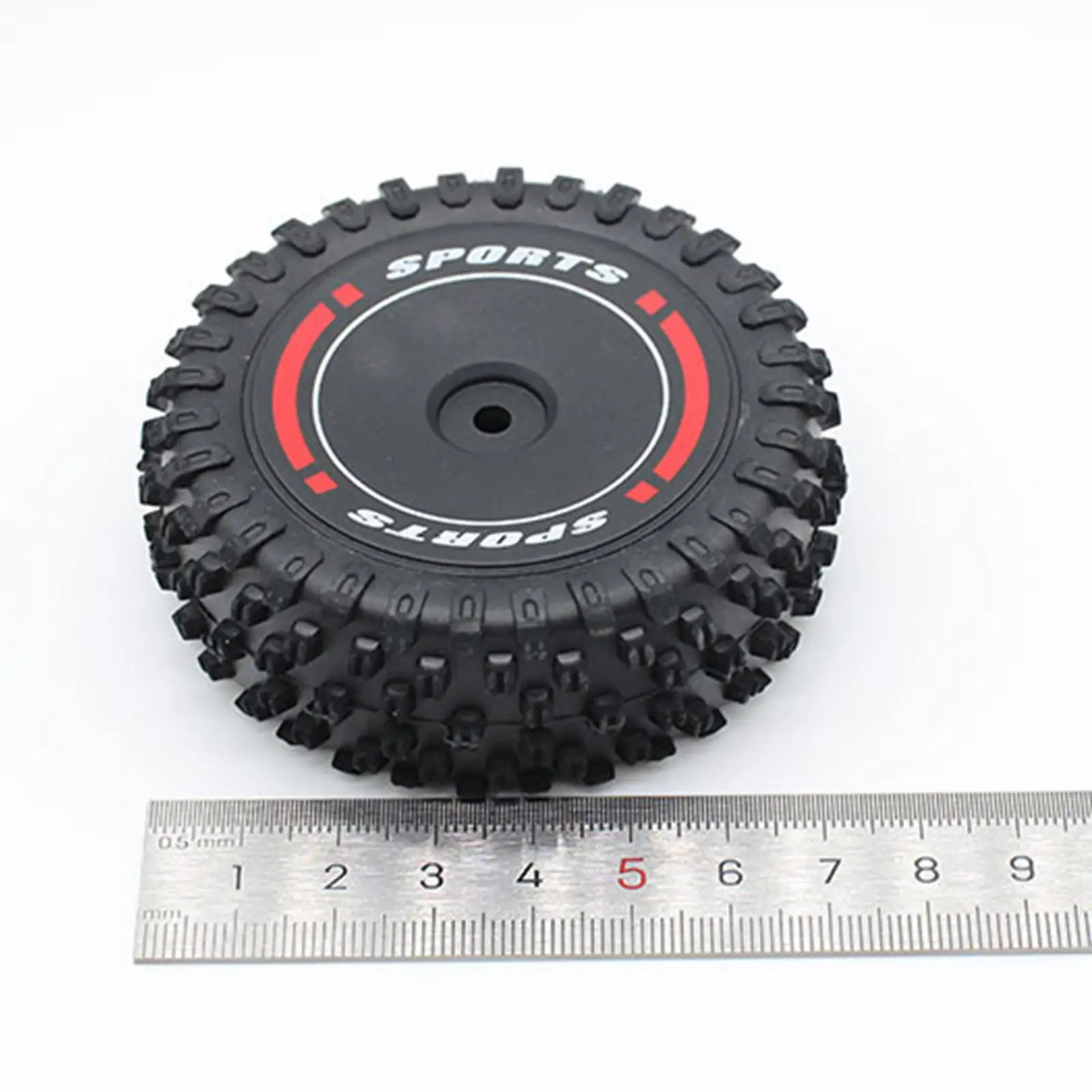 2 Pieces Replacement Front Wheel Tyre RC Accessory Easy to Install Rubber RC Car Part for Wltoys 124010 1:12 Scale RC Car