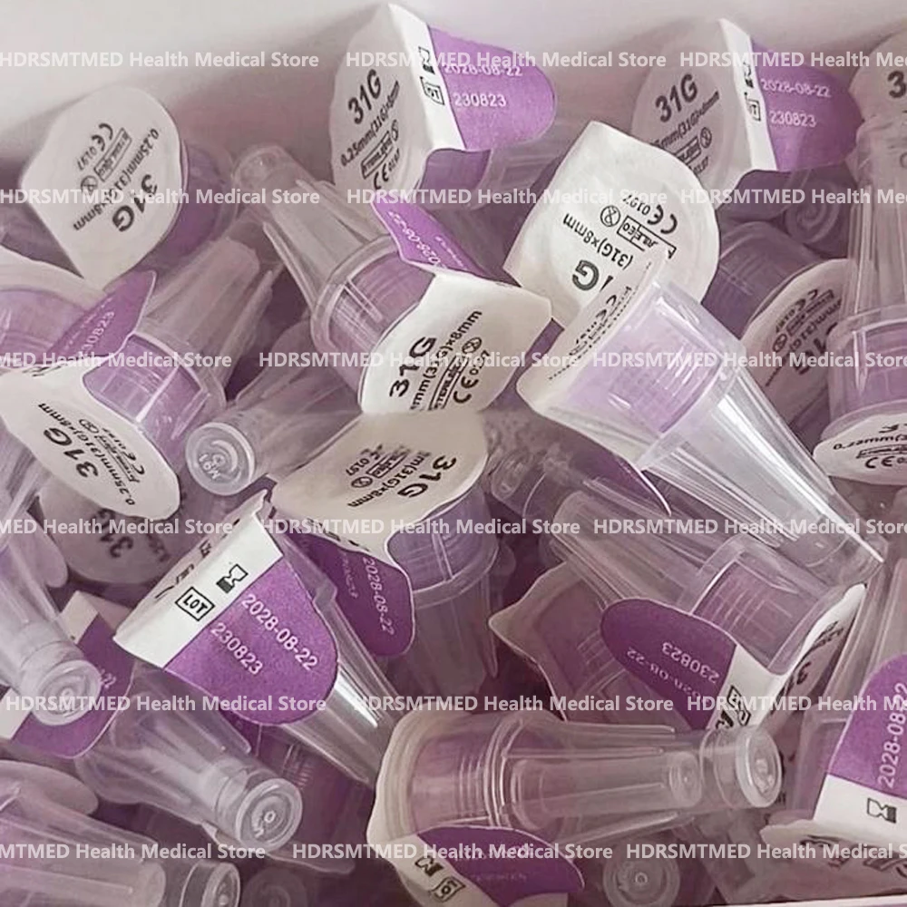 30/50/100/300/500Pcs Insulin Cartridges for Lilly Insulin Injection Pen Individual Packaging Medical Insulin Pen Tip 4mm 6mm 8mm