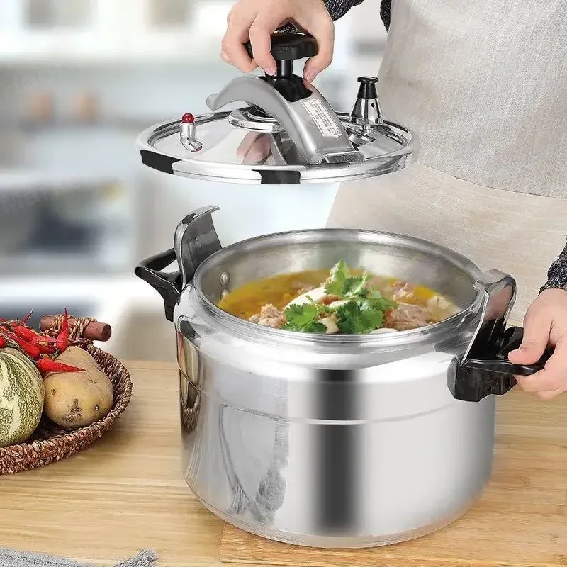 11-25L Commercial Large Capacity Aluminum Pressure Cooker Thickened Explosion-proof Stew Soup Pot For Gas Cookware Sets