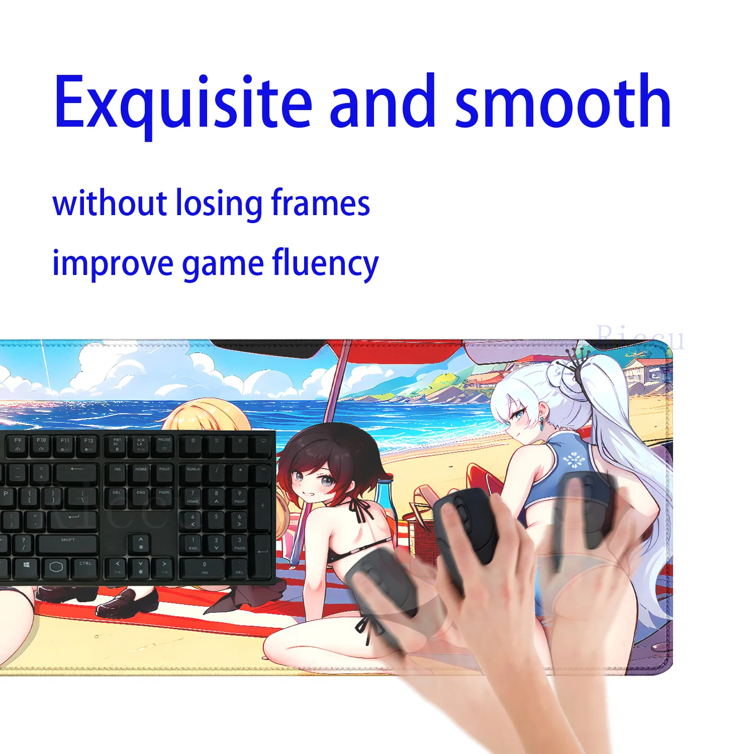 Anime R-Rwby Cool mousepad teclado mouse pad Laptop Gaming Accessories Mausepad Large Desk Mat Computer Gamer Keyboard Rug Carpe