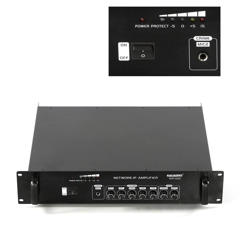 Wholesale Support 350W Power Pa IP Audio Amplifiers With Abnormal Work Protection Warning Function